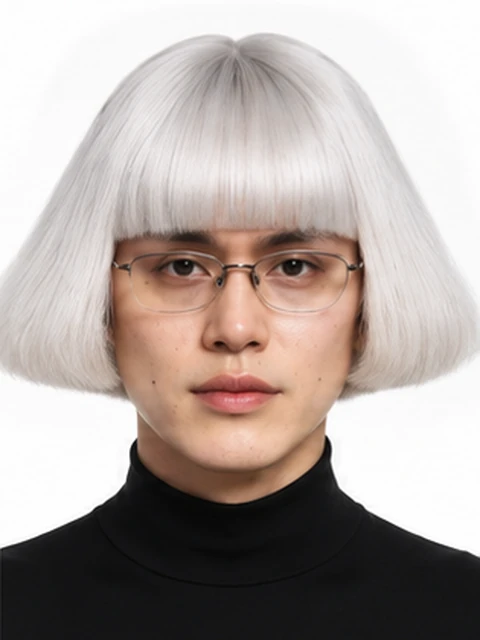 Original silver blunt bob hairstyle reference